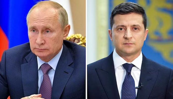 Russian President Vladimir Putin (left) and President Volodymyr Zelensky. — AFP/File