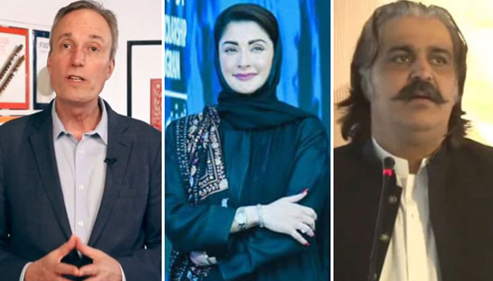 This collage shows World Bank Vice President for South Asia Martin Raiser (left), CM Punjab Maryam Nawaz Sharif (centre) and CM Khyber Pakhtunkhwa Ali Amin Gandapur (right). — X@MartinRaiser/Facebook/TheMaryamNSharif/Ali Amin Khan Gandapur/File