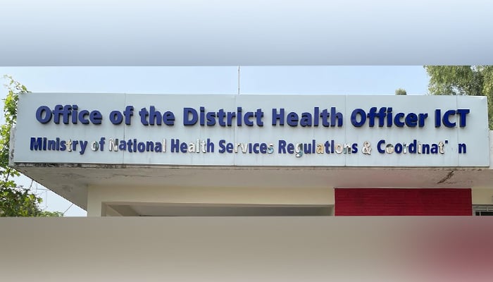 The office of the District Health Office in Islamabad. — Facebook@DhoIslamabad