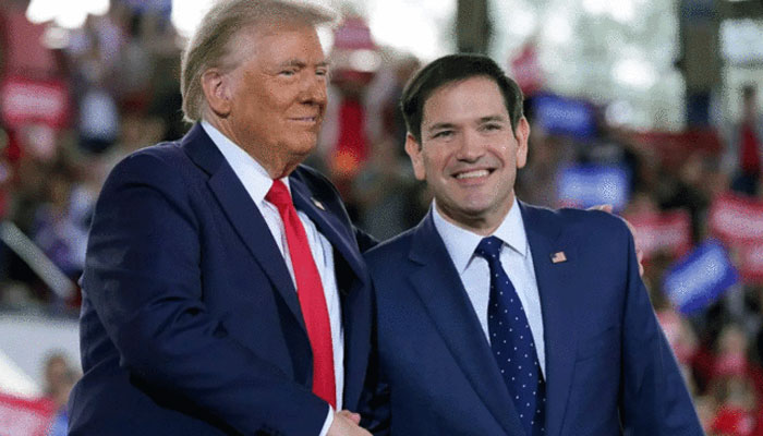 US President Donald Trump is seen along with Secretary of State Marco Rubio. — Reuters/File