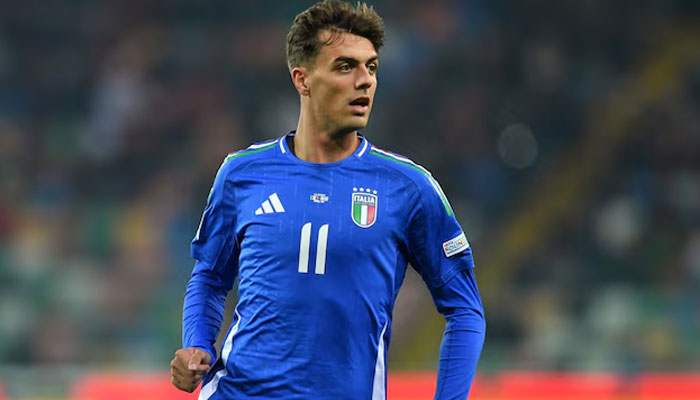 Italys Daniel Maldini is seen in action in a UEFA Nations League match against Israel at Bluenergy Stadium, Udine, Italy on October 14, 2024. — Reuters