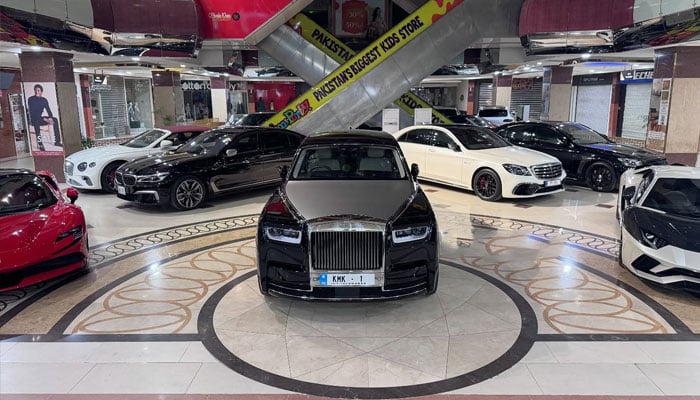 Cars seen at an automotive show at a local mall in Islamabad on February 1, 2025.— Facebook@carsofpakofficial