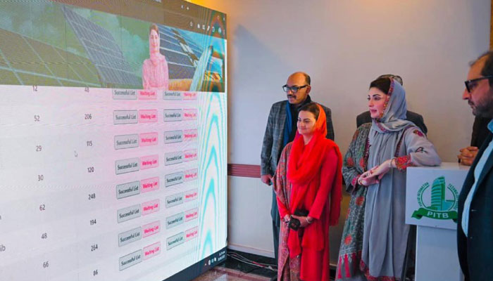 Punjab Chief Minister Maryam Nawaz inaugurates project to solarise agricultural tubewells in Punjab on February 1, 2025. — Facebook@/TheMaryamNSharif