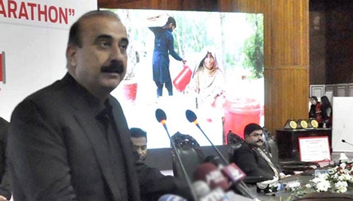 Patron-in-Chief of Pakistan Sweet Homes Zamurd Khan addresses an event. — APP/File