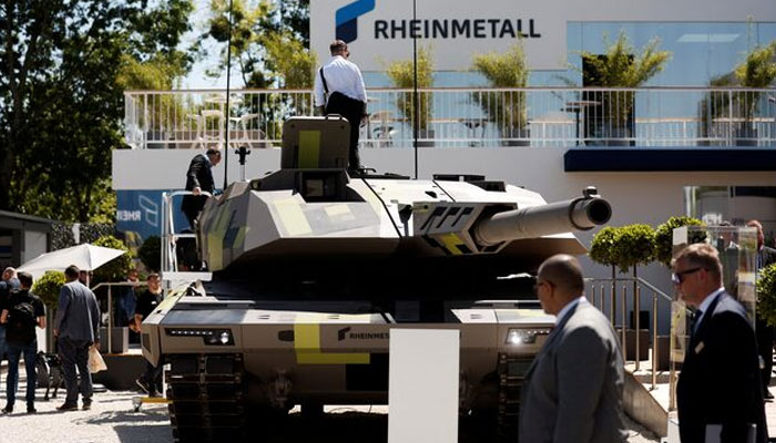 A KF51 Panther tank manufactured by Rheinmetall is displayed at the Eurosatory international defense and security trade fair in Villepinte, near Paris, France June 13, 2022. — Reuters