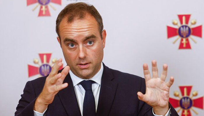 French Defence Minister Sebastien Lecornu speaks during a joint press briefing with his Ukrainian counterpart Rustem Umerov amid Russias attack on Ukraine, in Kyiv, Ukraine September 28, 2023. — Reuters