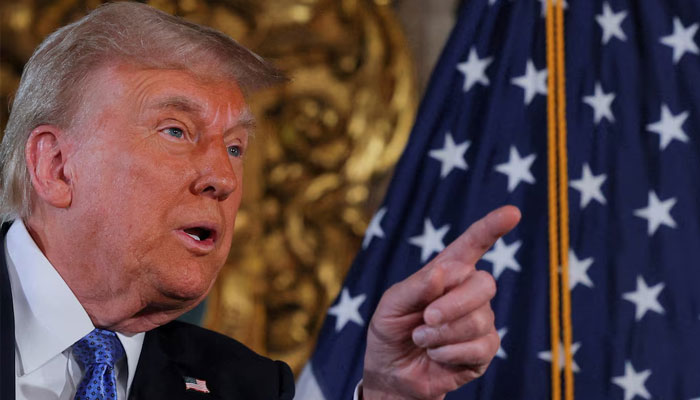 US President Donald Trump delivers remarks at Mar-a-Lago in Palm Beach, Florida, US, December 16, 2024. — Reuters