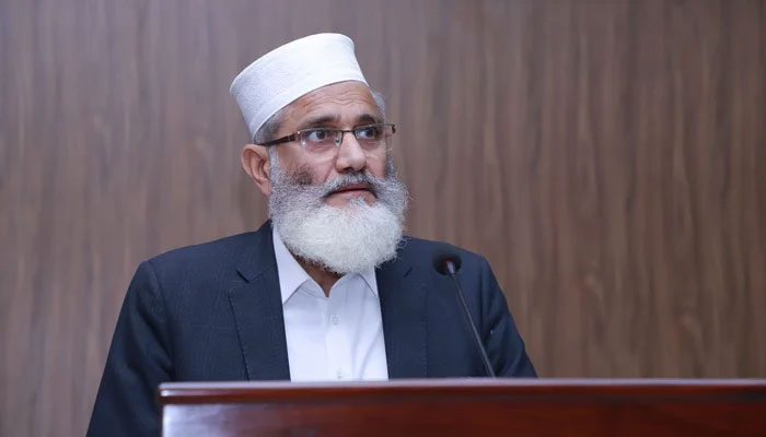 Jamaat-e-Islami former chief Sirajul Haq looks on during an event on February 17, 2024. — Facebook@SirajulHaq