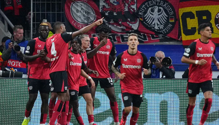 Bayer Leverkusen players. — AFP/File