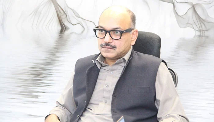 Chairman Planning and Development (P&D) Board Barrister Nabeel Ahmad Awan chairs a meeting on April 9, 2024. — Facebook@Planning & Development Board, Govt. of the Punjab