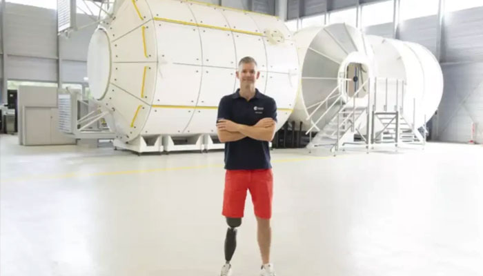 John McFall, a British surgeon who lost a leg in a motorbike accident, seen in this image.— AFP/File