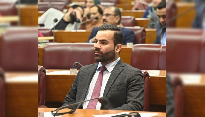 Government spokesman on legal affairs, Barrister Aqeel Malik seen in the National Assembly in this undated image.— Instagram@barristeraqeelmalik/File