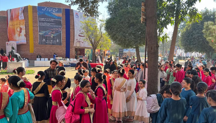 Participants seen amid the 9th Faiz Festival at the Alhamra Arts Centre. — Facebook@AlhamraLAC/File