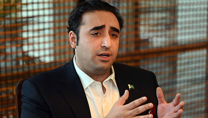 PPP Chairman Bilawal Bhutto-Zardari while speaking in an interview. — AFP/File