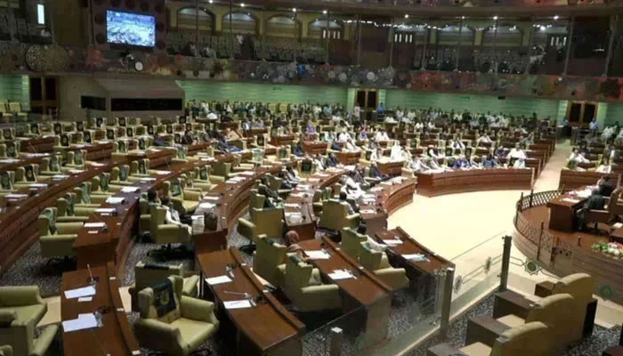 A view of the Sindh Assembly floor during a session on May 9, 2024. — Facebook@PakistanPeoplesParty- PPP