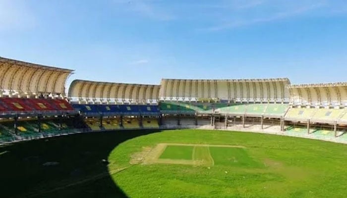 A view of Arbab Niaz Stadium, image released on February 4, 2025. — Facebook@PtvSportsofficial2