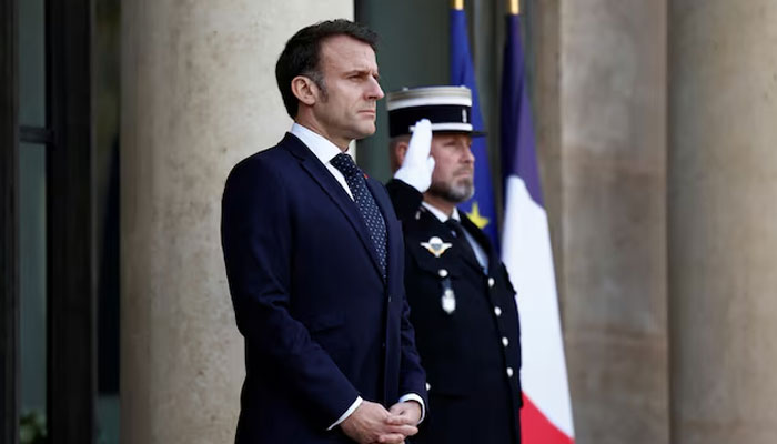 French President Emmanuel Macron waits for the arrival of European leaders for a meeting on Ukraine and European security at the Elysee Palace in Paris, France, February 17, 2025. — Reuters