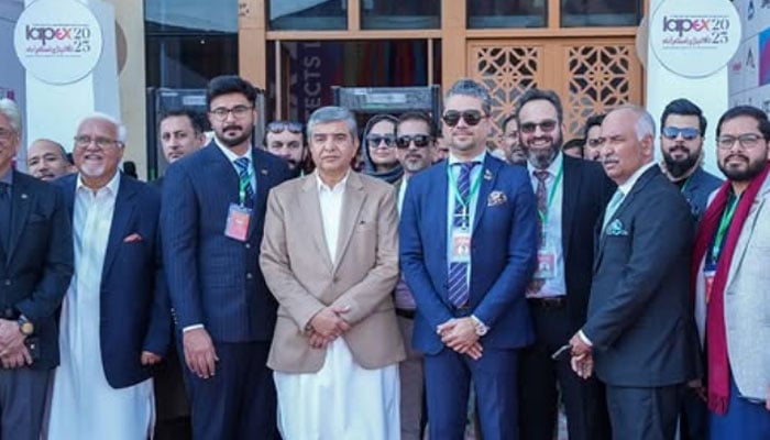 Participants posing for photo after unveiling ceremony of IAPEX 2025 logo. — Instagram@iap.ric/File