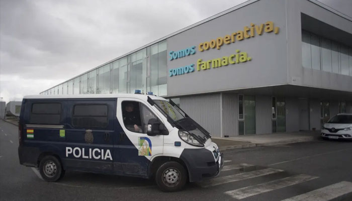 A Spanish National Police van is seen on the outskirts of Granada.—AFP/File