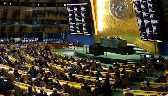 Ambassadors vote on a resolution to reaffirm Ukraines terroritorial integrity. — AFP/File