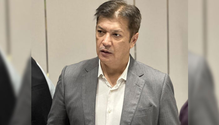 Patron-in-Chief United Business Group (UBG) and former caretaker Minister for Industries (ICI&SD) and Energy Departments, Punjab SM Tanveer speaks during an event on December 4, 2024. — Facebook@SMTanveer