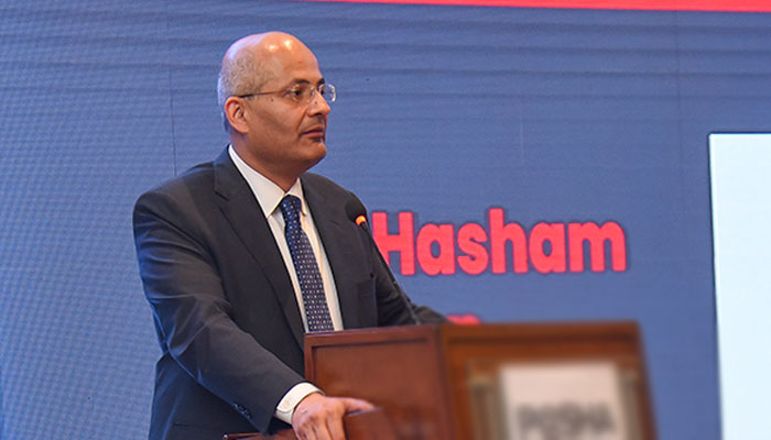Secretary IT & Telecommunication Government of Pakistan Zarrar Hasham Khan addresses an event. — Facebook@pakict/File