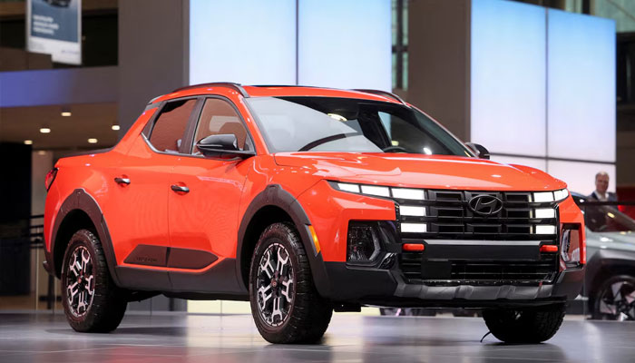 A 2025 Hyundai Santa Cruz XRT is displayed during the New York International Auto Show Press Preview, in Manhattan, New York City, US, March 27, 2024. — Reuters
