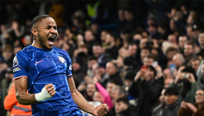 Cheleseas Christopher Nkunku celebrating after goal. — AFP/File