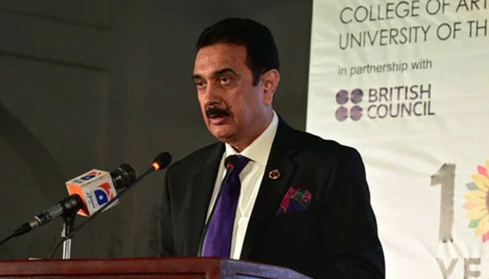 PU Vice Chancellor Prof Dr M Ali addresses an event at the Punjab University on January 27, 2025. — Facebook@UniversityOfThePunjab.Official