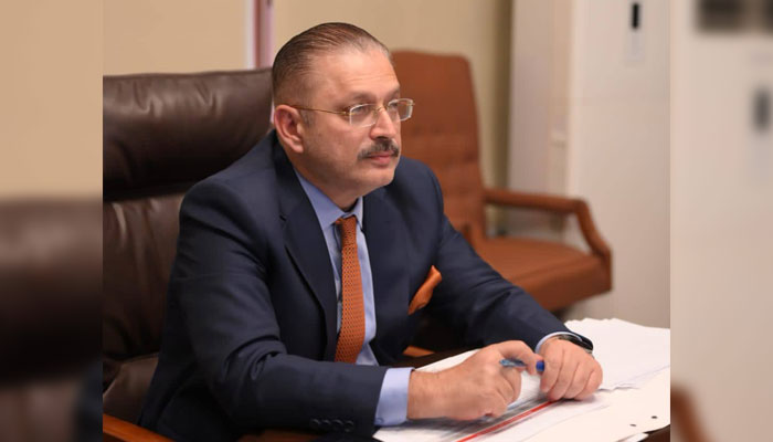 Sindh Senior Minister for Information and Transport Sharjeel Inam Memon chairs a meeting of the transport sub-committee of the Business Facilitation and Coordination Committee at the Sindh Secretariat on February 26, 2025. — Facebook@SharjeelInamMemon63
