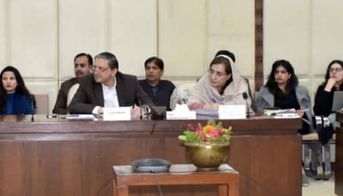 Senator Saleem Mandviwalla chaired the meeting of Senate Standing Committee on Finance and Revenue today at Parliament House, February 26, 2025.— Facebook@Senate of Pakistan