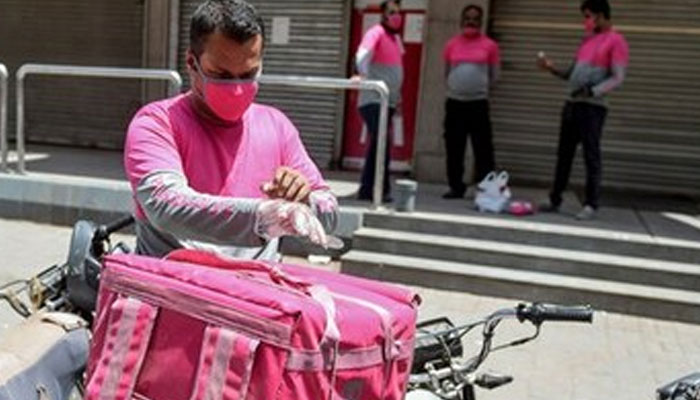 A food delivery rider seen in this image.— Reuters/File