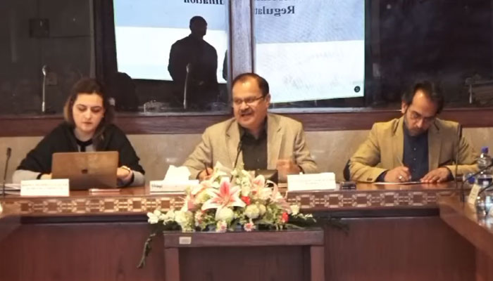 Chairman Standing Committee on National Health Services, Regulations, and Coordination Dr Mahesh Kumar Malani presides over a meeting at Parliament House, Islamabad, on February 28, 2025. — Screengrab via Facebook@NationalAssemblyOfPakistan