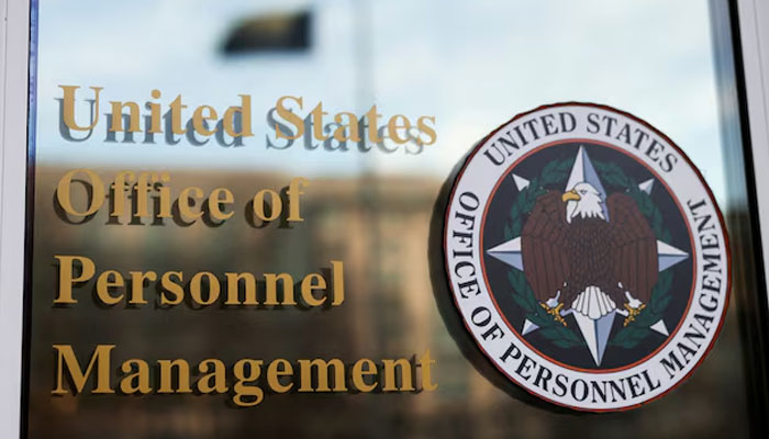 A view shows the logo of the Office of Personnel Management (OPM) in Washington, DC, US, February 13, 2025. —Reuters