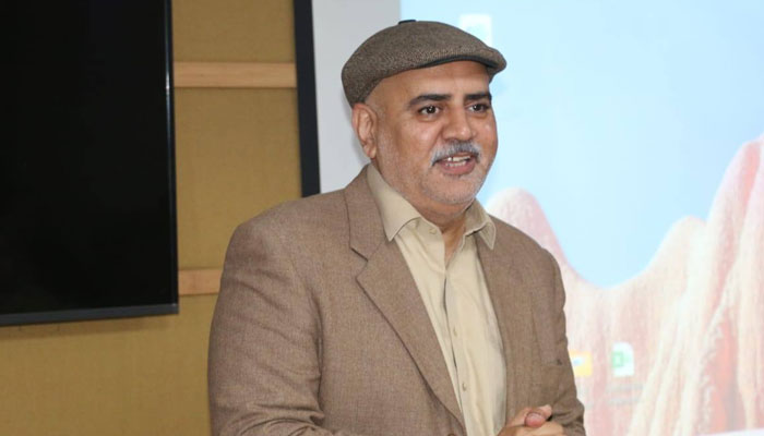 Vice Chancellor BKUC Prof Dr Zahid Hussain speaks during a ceremony of the NAHE’s National Outreach Programme for Faculty Development at Bacha Khan University Charsadda (BKUC) on February 28, 2025. — Facebook@bkucmediacell
