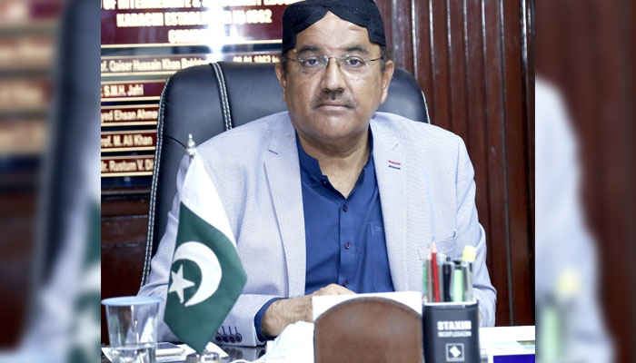 Chairman Board of Secondary Education Karachi (BSEK) Syed Sharaf Ali Shah. — bsek.edu.pk/File