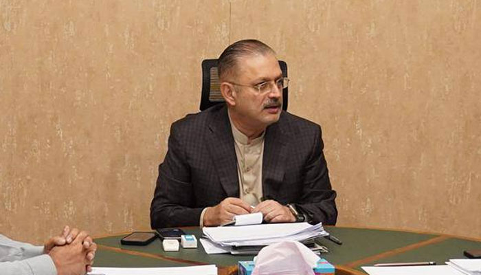 Sindh Transport Minister Sharjeel Inam Memon chairs a meeting on March 4, 2025. — Facebook@SharjeelInamMemon63