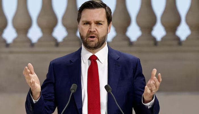 US Vice President JD Vance delivers a speech during the plenary session of the Artificial Intelligence (AI) Action Summit at the Grand Palais in Paris, France, February 11, 2025. — Reuters