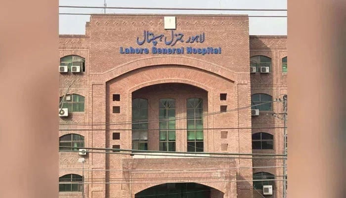 The Lahore General Hospital building can be seen. — Facebook@Lahore General Hospital/File