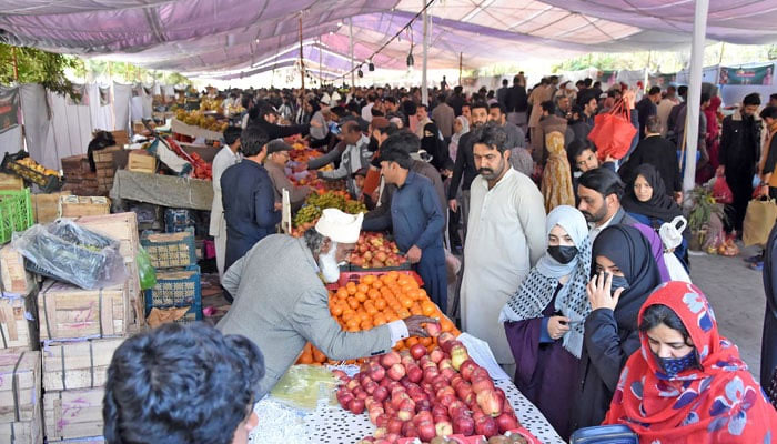 People buy fruits at a market on March 2, 2025. — Online