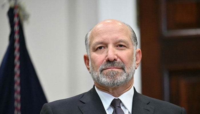 US Commerce Secretary Howard Lutnick looks on as President Donald Trump speaks in the Roosevelt Room of the White House in Washington, DC, on March 3, 2025. — AFP