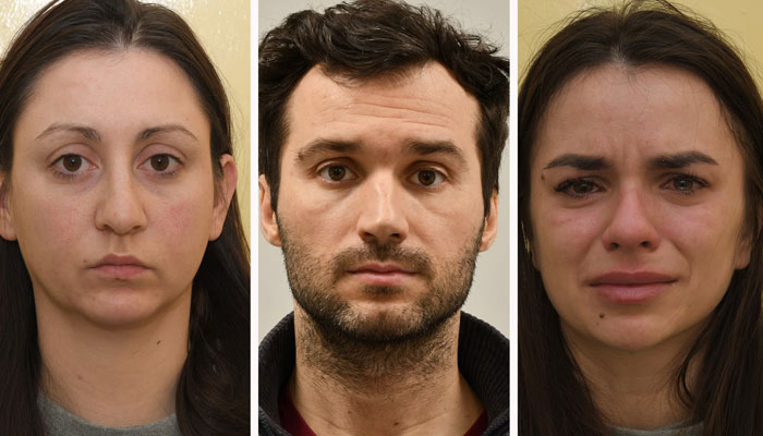Katrin Ivanova (left), Tihomir Ivanchev and Vanya Gaberova (right). — Metropolitan police/File