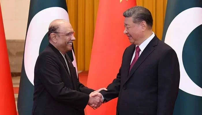 Representational image shows President Asif Ali Zardari shaking hand with Chinese counterpart, President Xi Jinping at the Great Hall of the People in Beijing, China, February 5, 2025. — APP