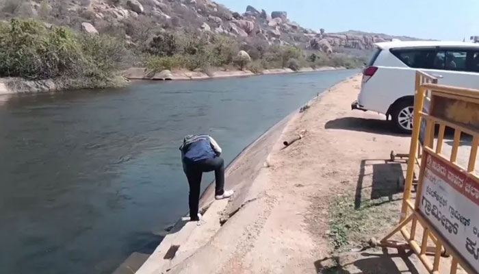 The image shows the Tungabhadra River canal where the incident took place. — Reuters/File