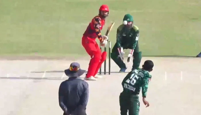 A Friends United player bowling against Super King, March 4, 2025. —Screengrab via Facebook@AKG Premier League