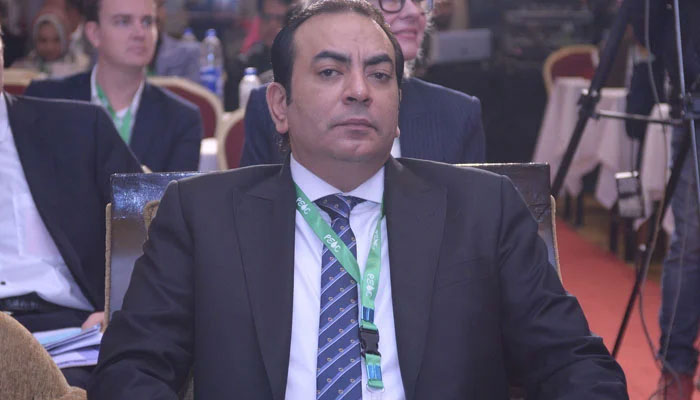 The image released on Jan 15, 2024 shows President of the FPCCI Arif Ikram Sheikh at an event. — Facebook@atifikramsheikh