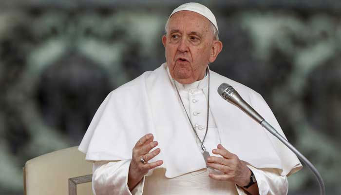 Pope Francis holds the weekly general audience in St. Peters Square at the Vatican, March 8, 2023. — Reuters