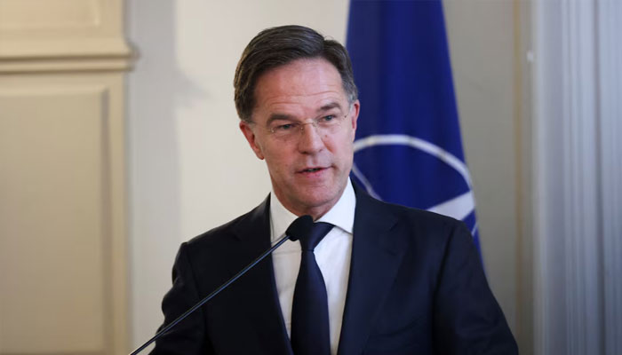NATO Secretary General Mark Rutte speaks as he meets members of the Bosnian tripartite presidency Zeljka Cvijanovic, Zeljko Komsic and Denis Becirevic, during a visit to Sarajevo, Bosnia and Herzegovina March 10, 2025. —Reuters