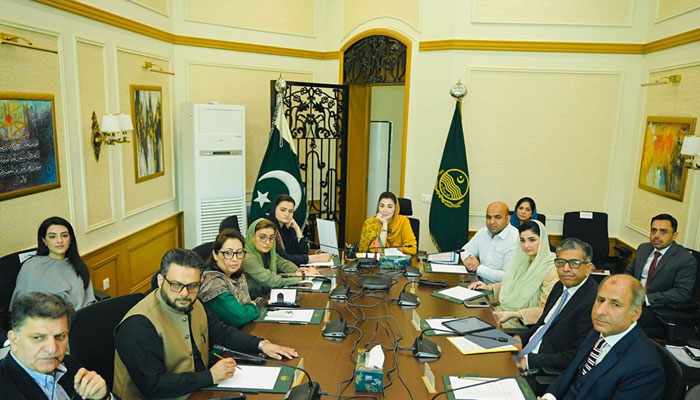 Punjab Chief Minister chairing a meeting on school education on Tuesday, March 11, 2025. —Facebook@TheMaryamNSharif