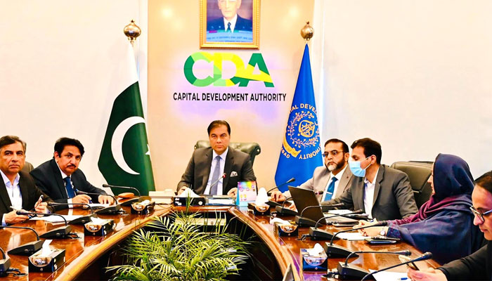 Chairman CDA Muhammad Ali Randhawa chairs the fifth meeting of the CDA Board at CDA Headquarters on MaRCH 13, 2025. — INP